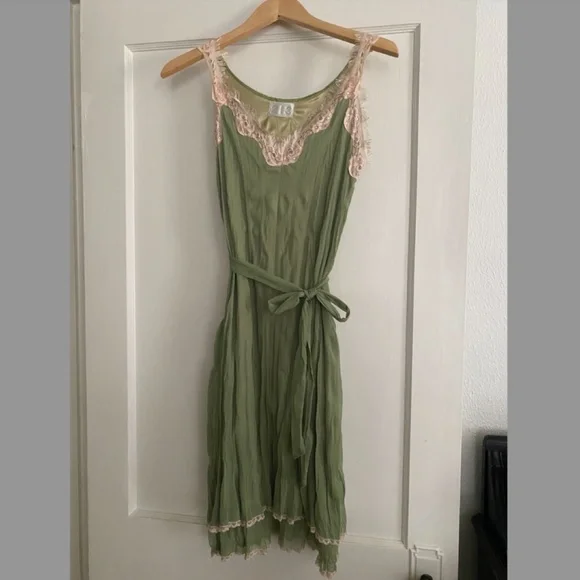 213 | Dresses | 23 Green Dress With Peach Embellishments | Poshmark